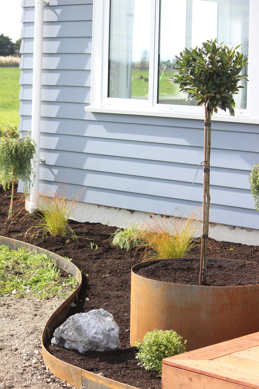 Corten Steel Bottomless Planter